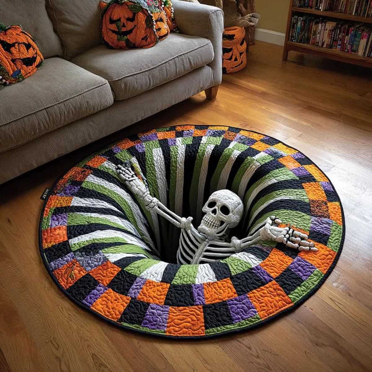 3D Christmas Vortex Rug