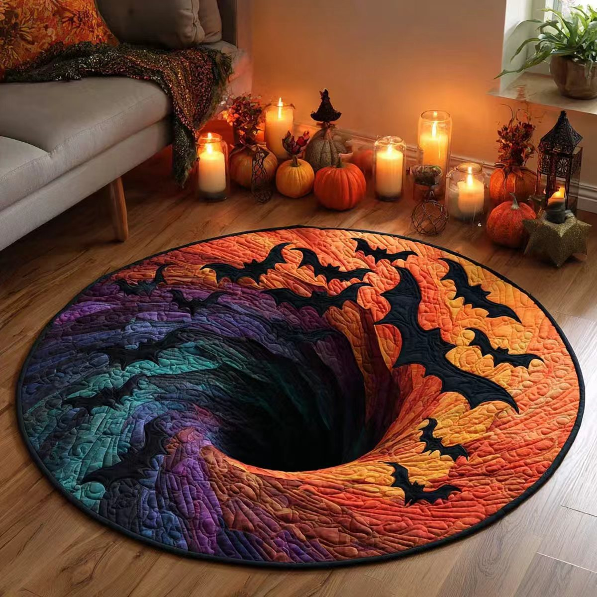 3D Christmas Vortex Rug