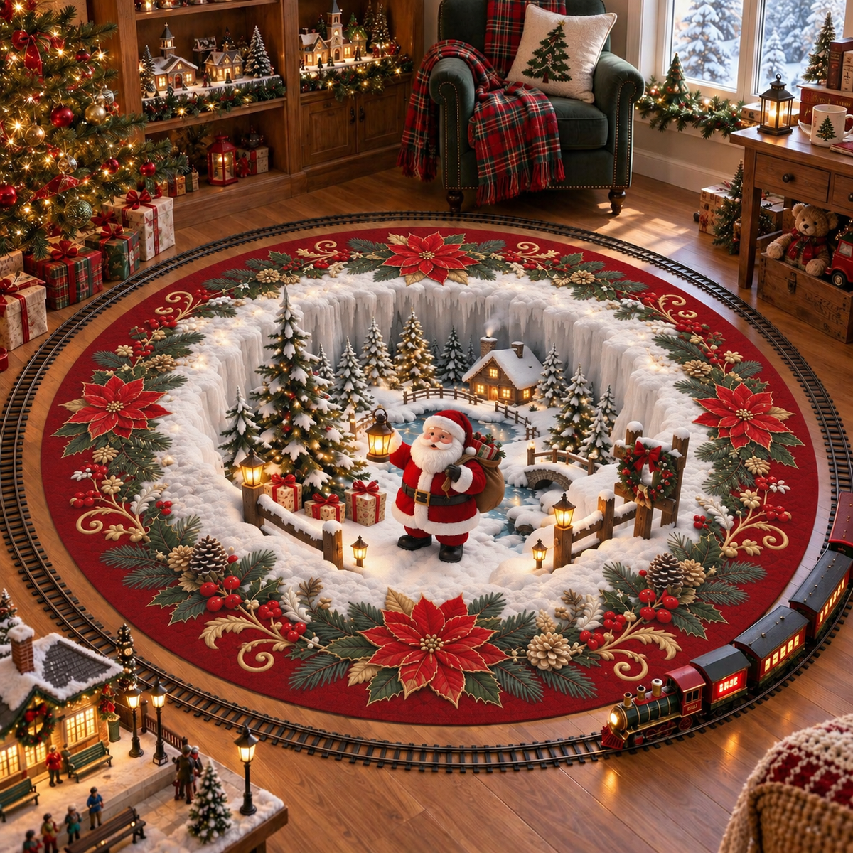 Santa's Winter Wonderland Rug