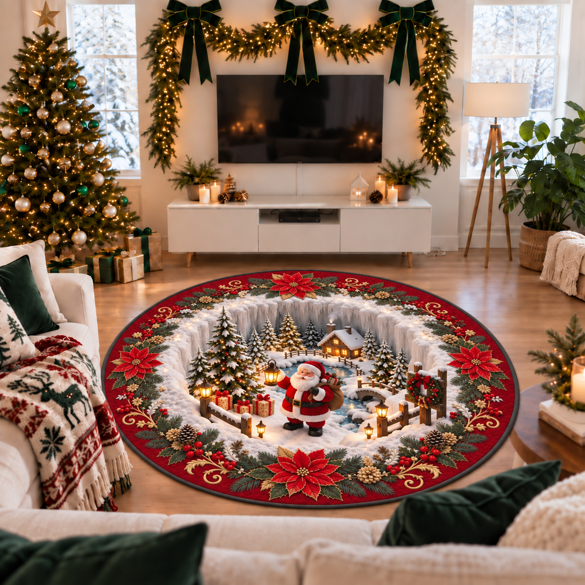 Santa's Winter Wonderland Rug