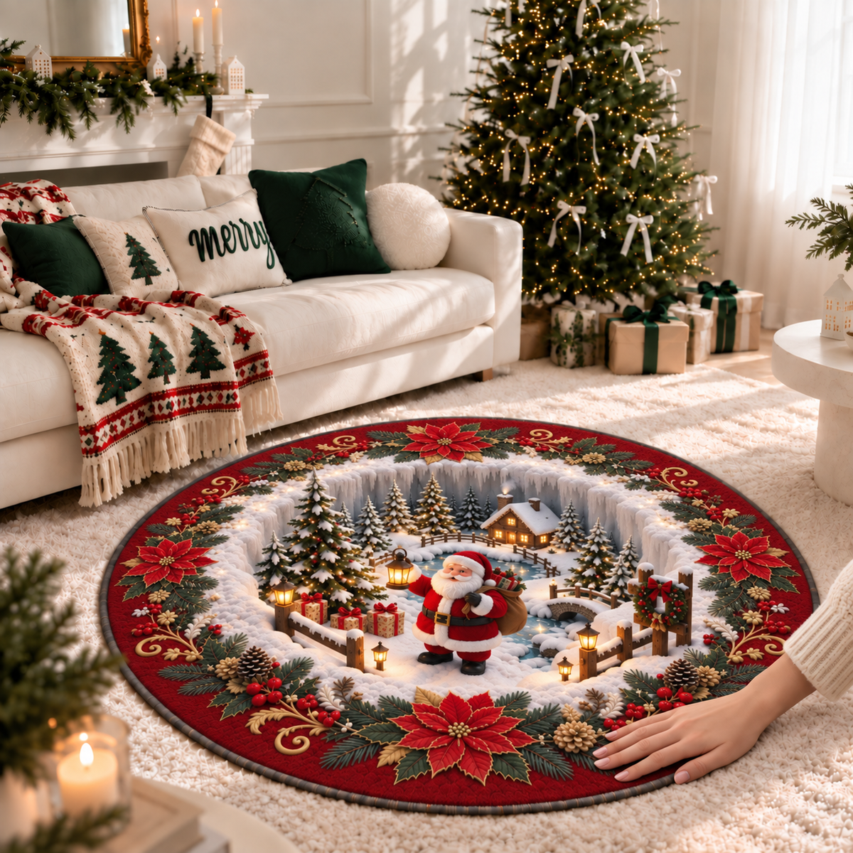 Santa's Winter Wonderland Rug
