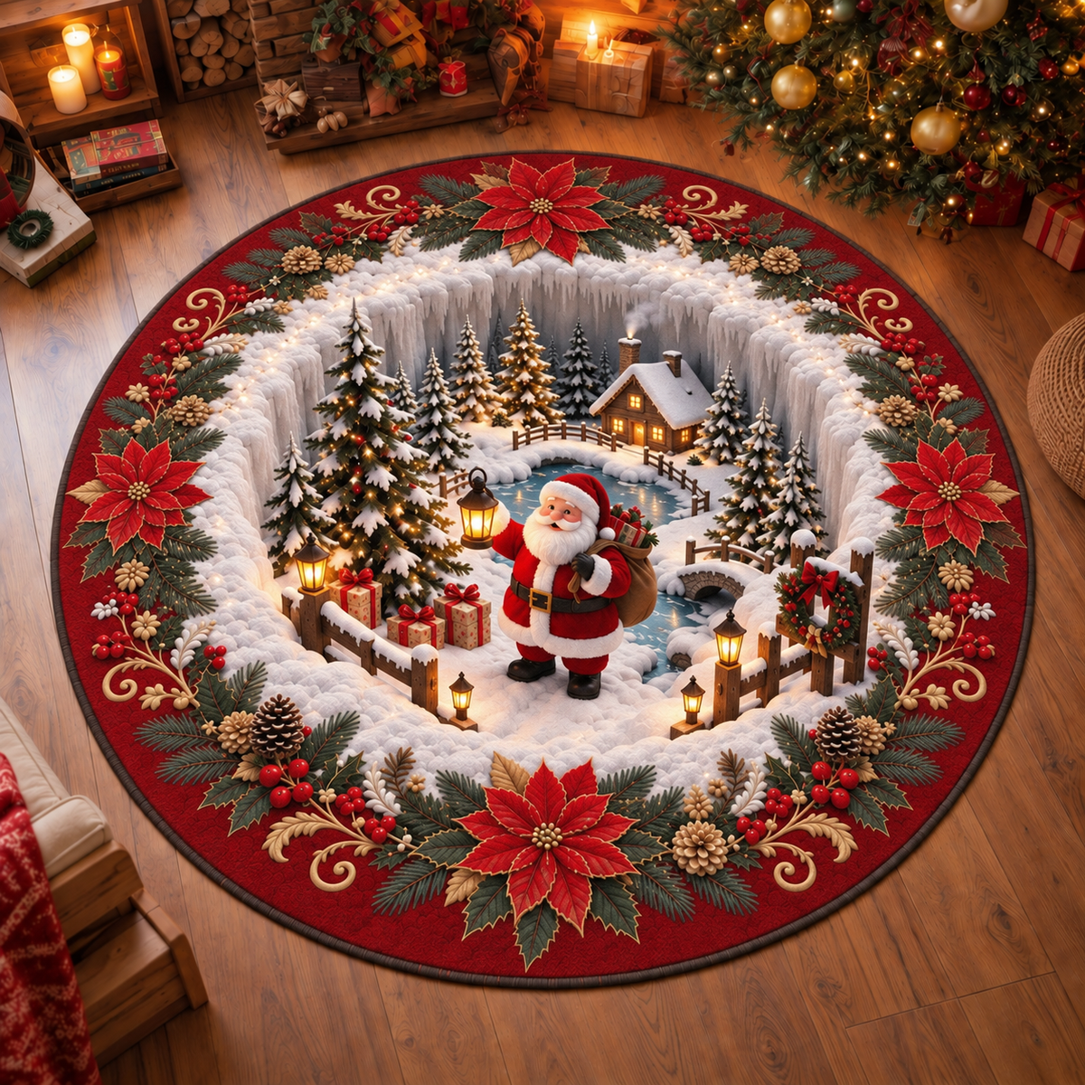 Santa's Winter Wonderland Rug