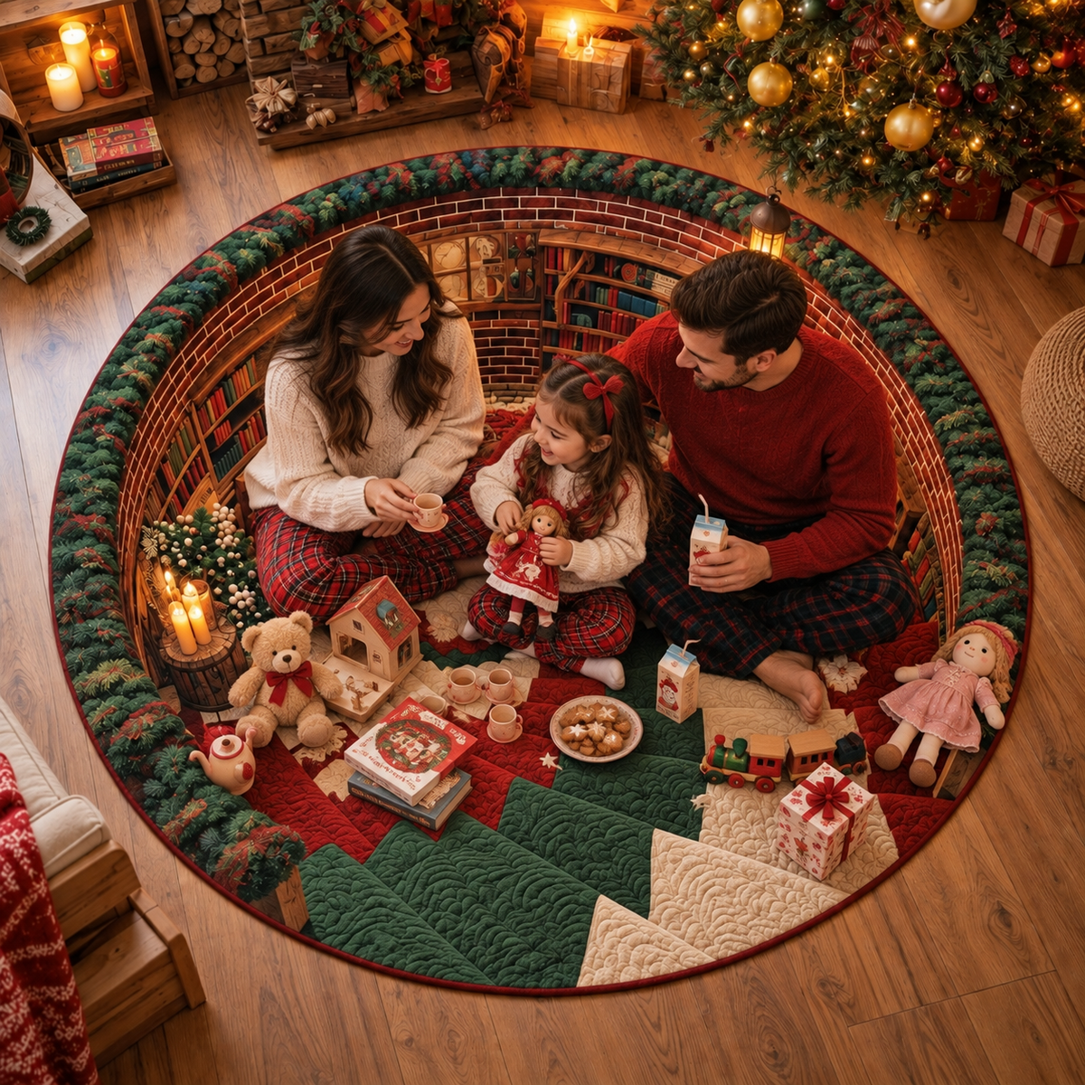 Santa's Secret Library Rug