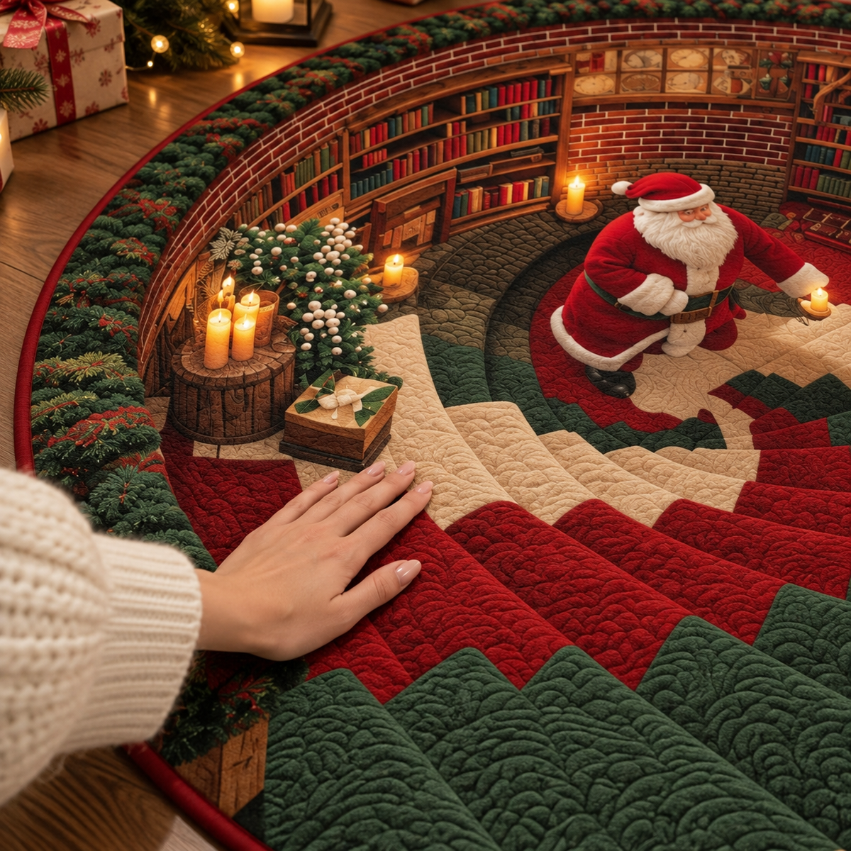 Santa's Secret Library Rug
