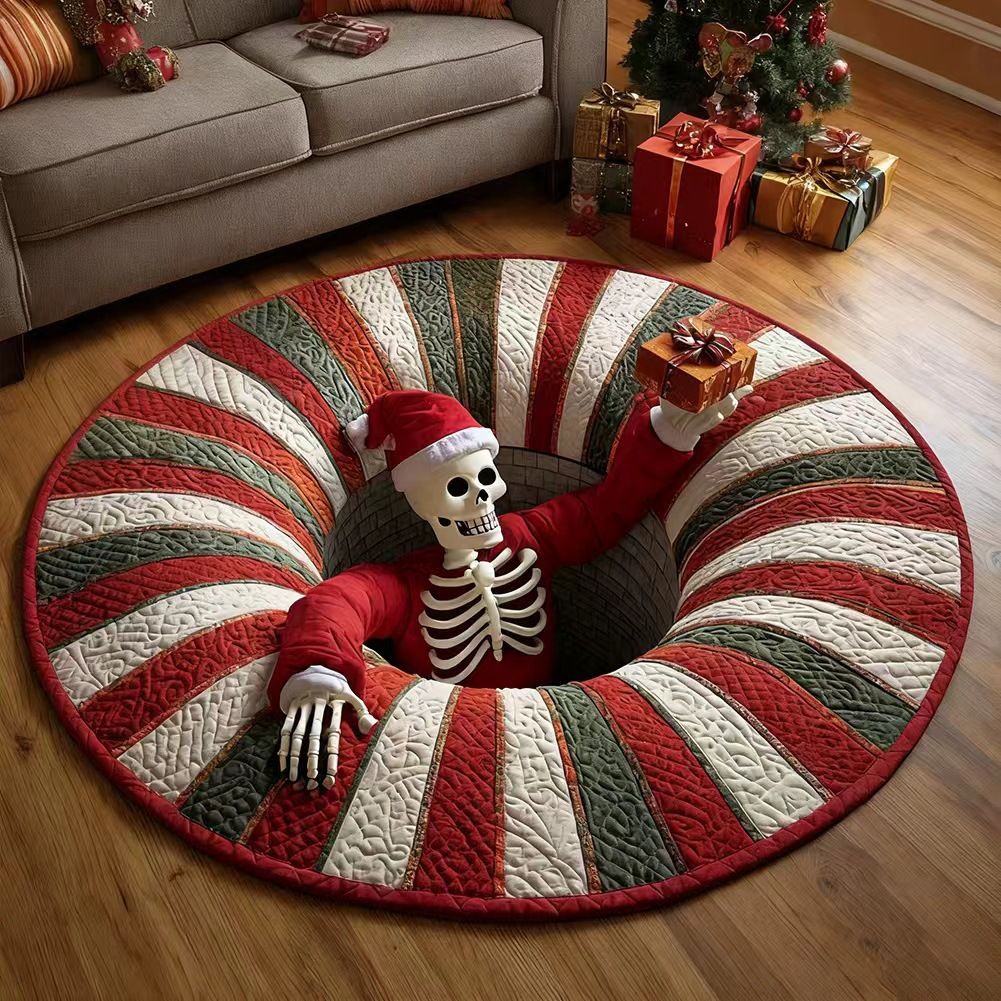 3D Christmas Vortex Rug