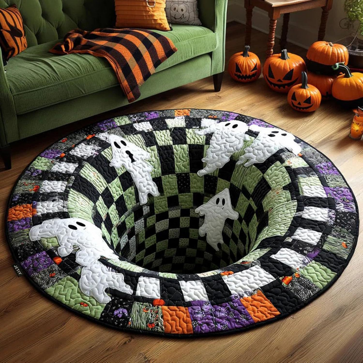 3D Christmas Vortex Rug